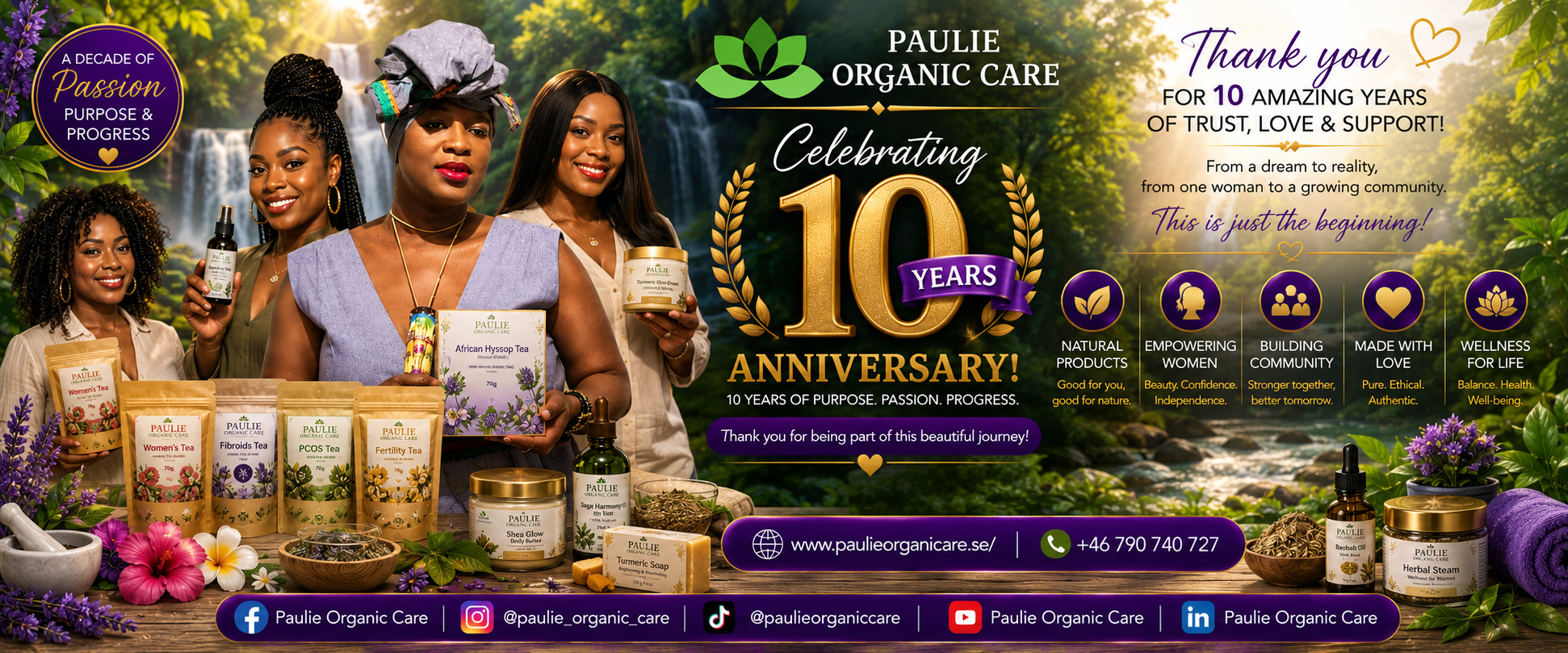 PAULIE ORGANIC CARE 10 years anniverssary